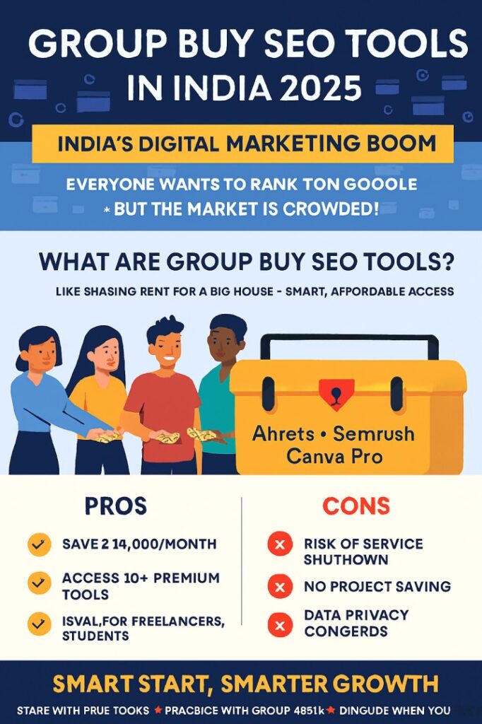 detailed inforgraphic about group buy seo tools